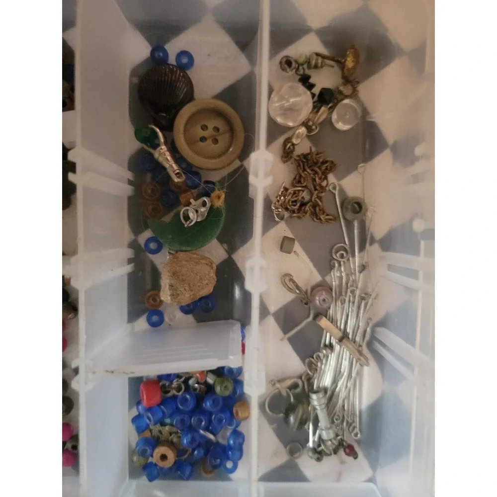 Huge Jewelry Making Bead Lot Charms Wire‎ Findings Craft Supplies Organizer Bulk